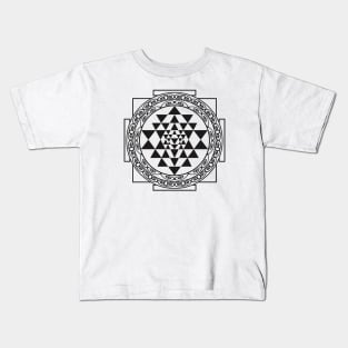 "Sri Yantra" Mandala Kids T-Shirt